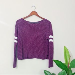 Hollister Co. ribbed slouchy maroon sweater